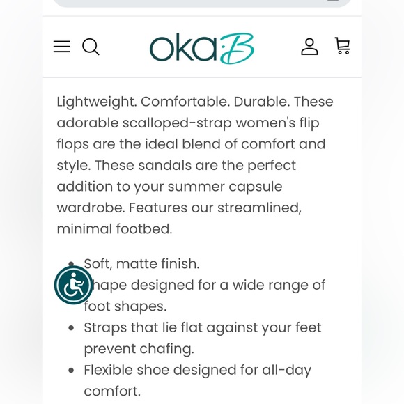 {OkaB} Bristol Flip Flops in Teal/Camel - Picture 11 of 13